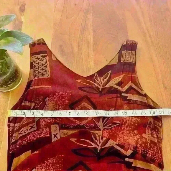 Vintage Boho Maxi Dress Pattern V Neck Relaxed Fit  Sleeveless Summer Dress - Picture 9 of 11